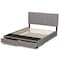 Baxton Studio Netti Light Grey Upholstered 2-Drawer Queen Size Platform Storage Bed 161-9903 - alternate 2